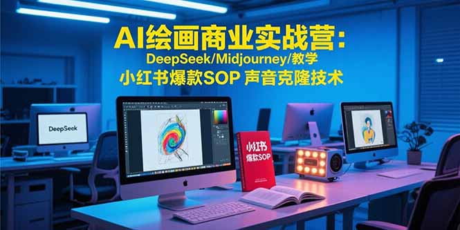AI绘画商业实战营：DeepSeek/Midjourney/教学 小红书爆款SOP 声音克隆技术-副业宝典