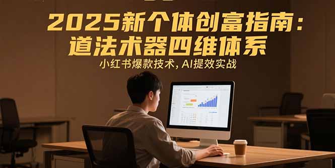 2025新个体创富指南：道法术器四维体系，小红书爆款技术，AI提效实战-副业宝典