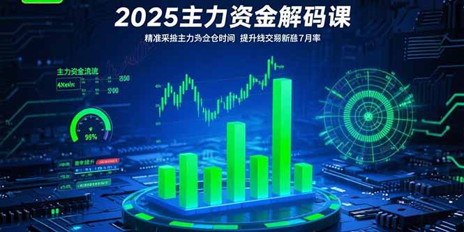 2025主力资金解码课：精准捕捉主力建仓时机，提升短线交易胜率(更新7月-副业宝典