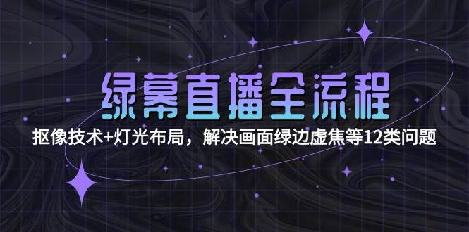 绿幕直播全流程：抠像技术+灯光布局，解决画面绿边虚焦等12类问题-副业宝典