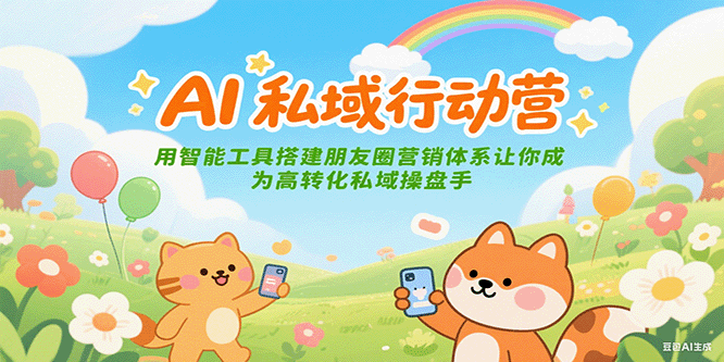 AI私域行动营：用智能工具搭建朋友圈营销体系让你成为高转化私域操盘手-副业宝典