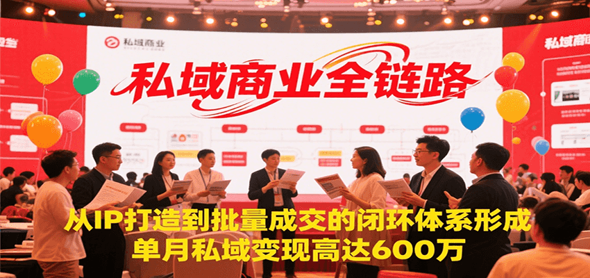 私域商业全链路，从IP打造到批量成交的闭环体系形成，单月私域变现600万-副业宝典