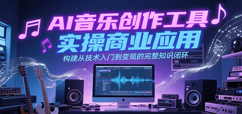 AI音乐创作工具实操商业应用，构建从技术入门到变现的完整知识闭环-副业宝典