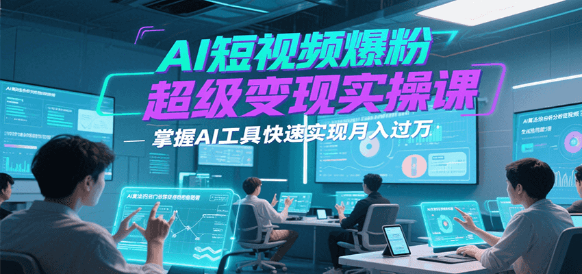 AI短视频爆粉超级变现实操课，掌握AI工具快速实现月入过万-副业宝典