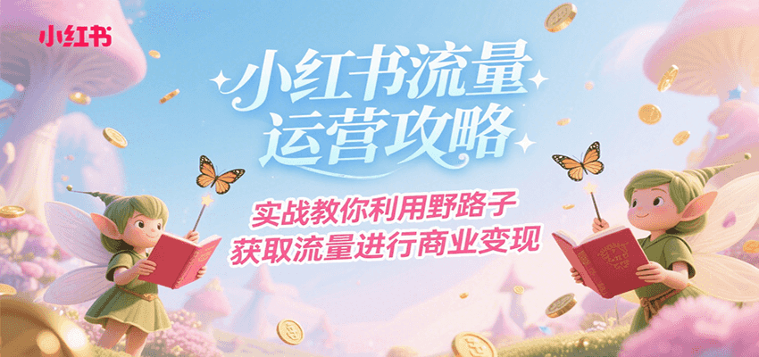 小红书流量运营攻略，实战教你利用野路子获取流量进行商业变现-副业宝典