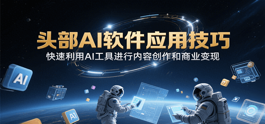 头部AI软件应用技巧，快速利用AI工具进行内容创作和商业变现-副业宝典