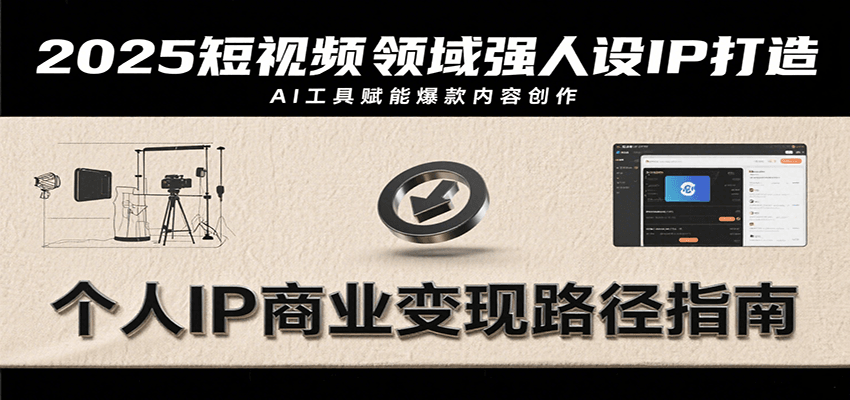 2025短视频领域强人设IP打造，结合爆款案例与AI工具应用，从个人出镜到商业成交转化-副业宝典