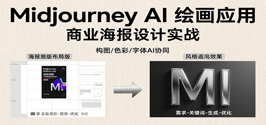 Midjourney AI绘画应用，关键词指令解析、漫画头像制作、海报设计、3D人物生成等-副业宝典