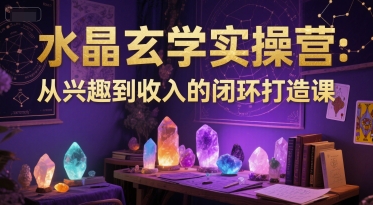 水晶玄学实操营：从兴趣到收入的闭环打造课-副业宝典