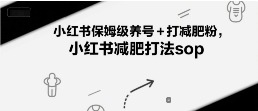 小红书保姆级养号+打减肥粉，小红书减肥打法sop-副业宝典