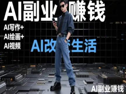 AI改变生活(Ai写作+AI绘画+Ai视频)，AI副业挣钱-副业宝典
