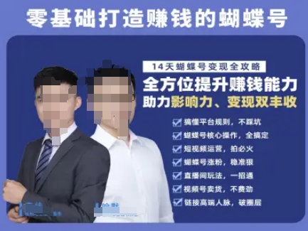 蝴蝶号专栏-视频号运营教程，零基础打造挣钱的蝴蝶号，14天蝴蝶号变现全攻略-副业宝典