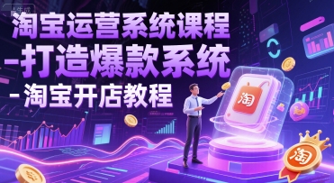 淘宝运营系统课程-打造爆款系统-淘宝开店教程-副业宝典