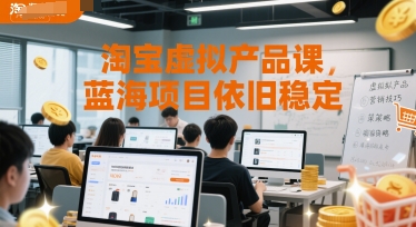淘宝虚拟产品课，蓝海项目依旧稳定-副业宝典