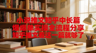 小说推文知乎中长篇爆单实操全流程分享，知乎推文看这一篇就够了-副业宝典