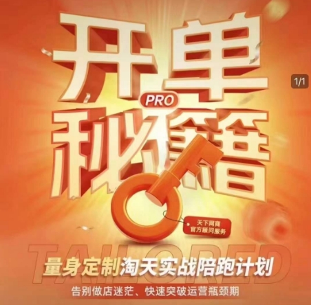 淘宝开单秘籍PRO，量身定制淘天实战陪跑计划，告别做店迷茫、快速突破运营瓶颈期(更新6月)-副业宝典