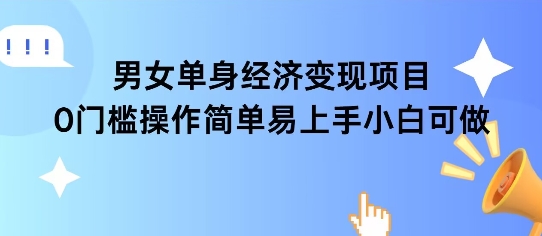 女单身经济项目变现周期长可复购率高日入1k+-副业宝典