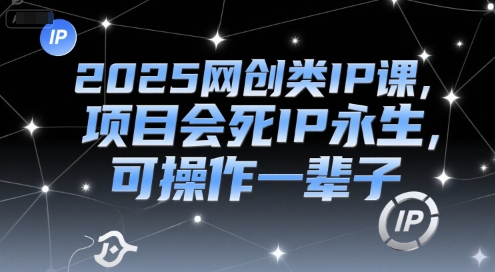 2025网创类IP课，项目会死IP永生，可操作一辈子-副业宝典