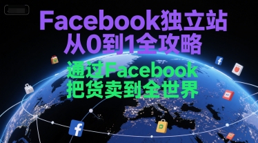Facebook独立站从0到1全攻略，通过FacebboK把货卖到全世界-副业宝典