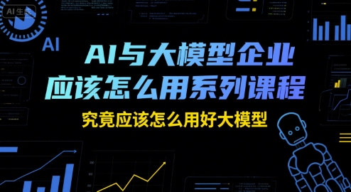 AI与大模型企业应该怎么用系列课程，究竟应该怎么用好大模型-副业宝典