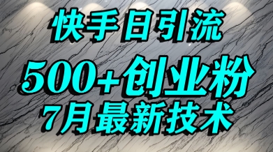 创业粉怎么打？快手精准引流创业粉，宝妈群体日进500+精准流量-副业宝典