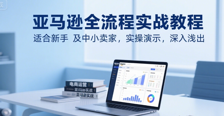 亚马逊全流程实战教程，适合新手及中小卖家，实操演示，深入浅出-副业宝典