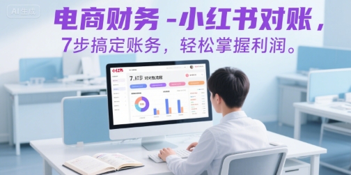 电商财务-小红书对账，7步搞定账务，轻松掌握利润-副业宝典