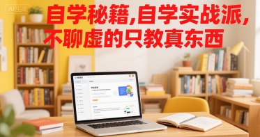 自学秘籍，自学实战派，不聊虚的只教真东西-副业宝典