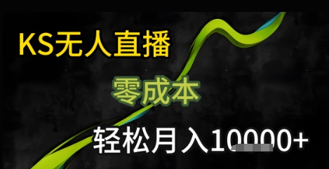 KS无人直播25年最新玩法，只需一部手机，轻松月入1W+【揭秘】-副业宝典