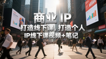 商业IP打造线下课，打造个人 IP线下课视频+笔记-副业宝典