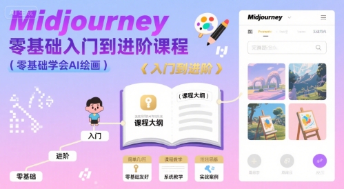 midjourney零基础入门到进阶课程，零基础学会AI绘画-副业宝典