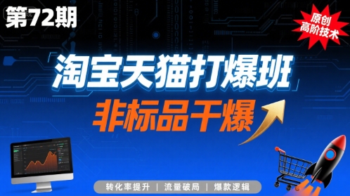 淘宝天猫打爆班原创高阶技术第72期，非标品干爆-副业宝典