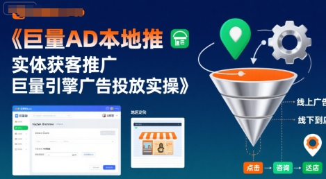 巨量AD本地推实体获客推广，巨量引擎广告投放实操-副业宝典