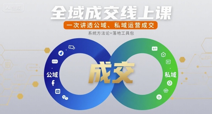 全域成交线上课，一次讲透公域、私域运营成交-副业宝典