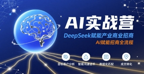 AI实战营：DeepSeek赋能产业商业招商，AI赋能招商全流程-副业宝典