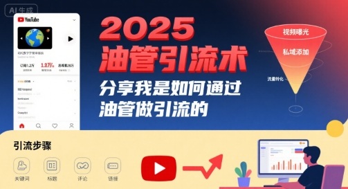 2025油管引流术，分享我是如何通过油管做引流的-副业宝典
