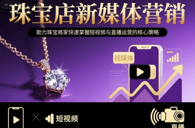 珠宝店新媒体营销，助力珠宝商家快速掌握短视频与直播运营的核心策略-副业宝典