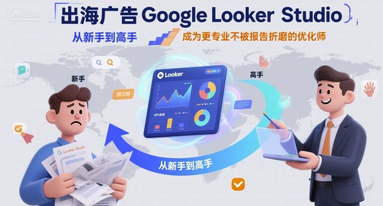 出海广告Google Looker Studio从新手到高手，成为更专业不被报告折磨的优化师-副业宝典