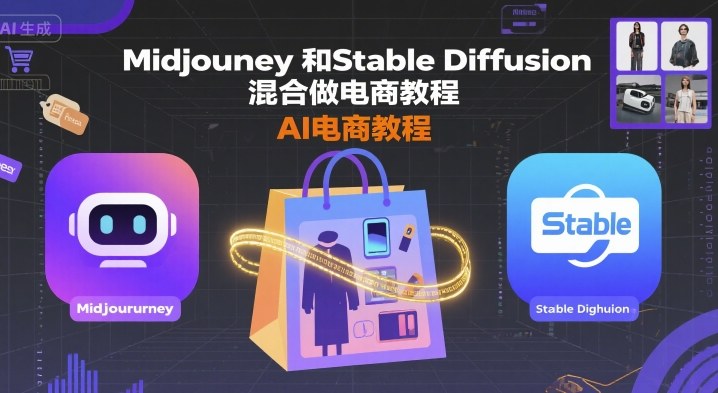 Midjourney和Stable Diffusion混合做电商教程-ai电商教程-副业宝典