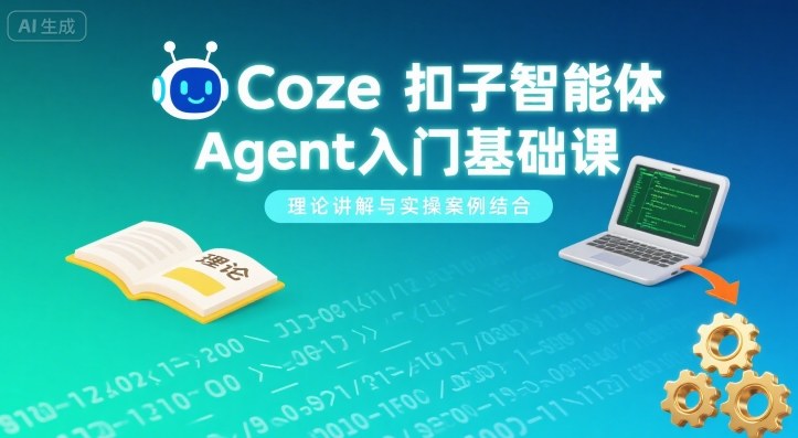 Coze扣子智能体Agent入门基础课，理论讲解与实操案例结合-副业宝典