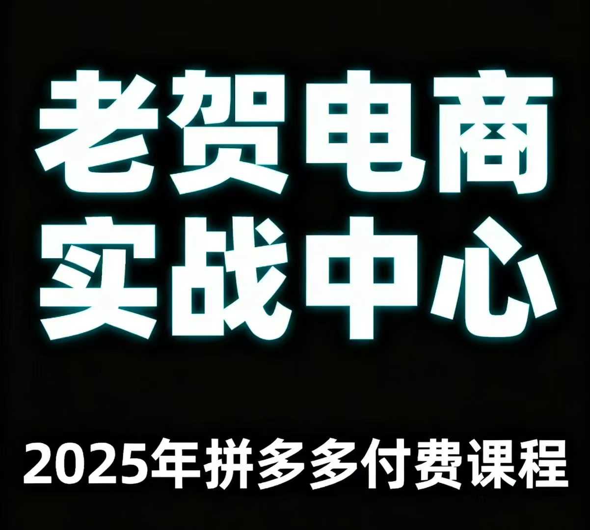 老贺电商2025年拼多多付费课程，用通俗易懂的方法告诉你多多怎么玩-副业宝典