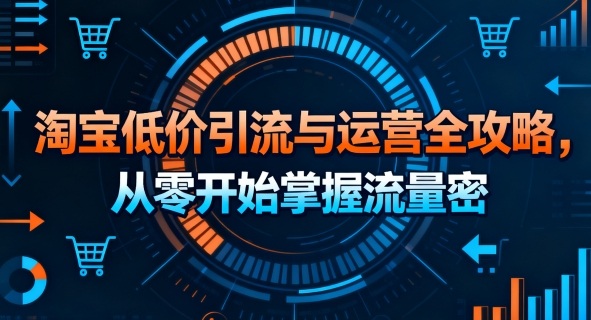 淘宝低价引流与运营全攻略，从零开始掌握流量密码-副业宝典