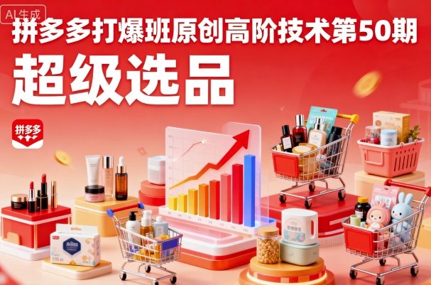 拼多多打爆班原创高阶技术第50期，超级选品-副业宝典