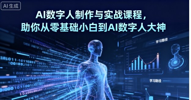 AI数字人制作与实战课程，助你从零基础小白到AI数字人大神-副业宝典
