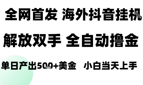 海外抖音无人直播，单日产出1.5k+，长期稳定，新手可玩，无脑操作【揭秘】-副业宝典