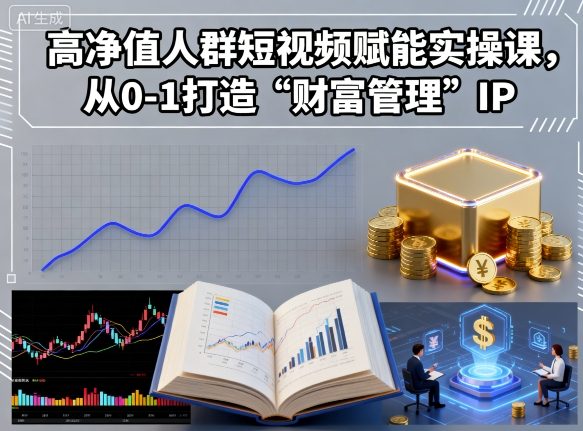 高净值人群短视频赋能实操课，从0-1打造“财富管理”IP-副业宝典