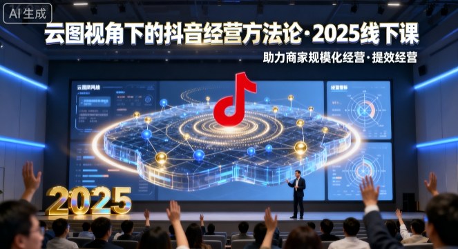 云图视角下的抖音经营方法论，2025线下课，助力商家规模化经营，提效经营(录音+字幕)-副业宝典