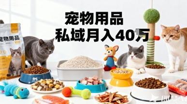 月变现40个！宠物用品私域运营的精准掘金之道玩法-副业宝典