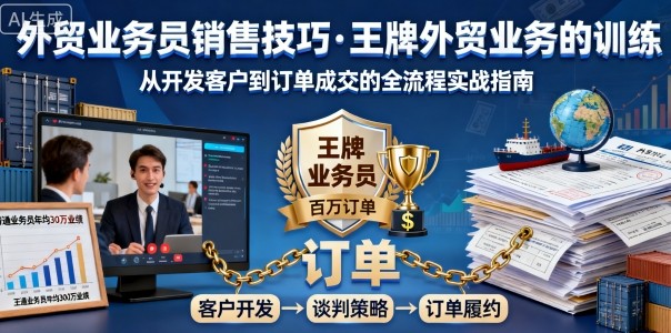 外贸业务员销售技巧，王牌外贸业务的训练-副业宝典