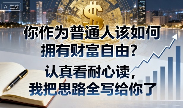 付费文章：你作为普通人该如何拥有财富自由？认真看耐心读，我把思路全写给你了-副业宝典